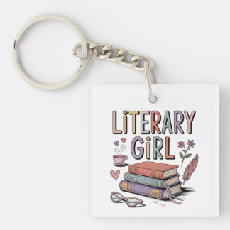 Porte-clés Sac fourre-tout épicerie pour fille littéraire, sa