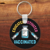 Porte-clés Sac vacciné contre le COVID éducatif (Recto)