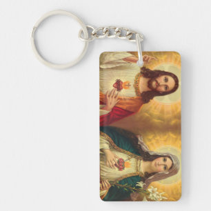 Porte-clés Sacré-Cœur de Jésus et Marie