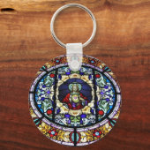 Porte-clés Sacré Coeur de Jésus Vitrail (Recto)