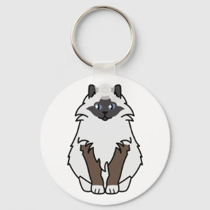 Porte-clés Sacred Birman Cat Cartoon