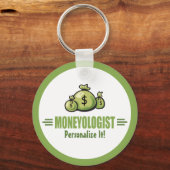 Porte-clés Sacs d'argent humoristique Monéologue Banquier Jou (Recto)