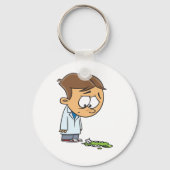 Porte-clés Sad Boy Scientist avec Broken Experiment (Recto)