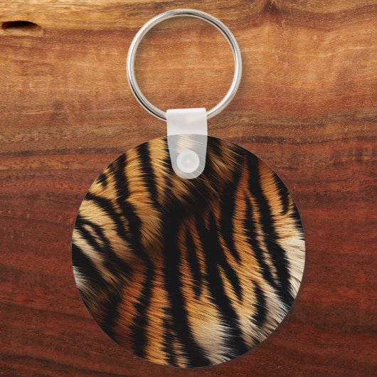 Porte-clés Safari Tigre noir orange (Recto)
