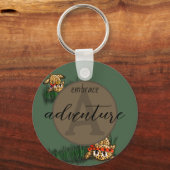 Porte-clés Safari Ultra mignonne Leopard Invitations d'annive (Recto)