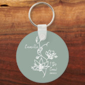 Porte-clés Sage Rustic I Do Crew Bridesmaid (Verso)