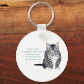 Porte-clés Sagesse Chat - Dynamique Familiale (Recto)