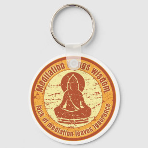 Porte-clés Sagesse de méditation de Bouddha