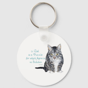 Porte-clés Sagesse Féline - un Chat est une Énigme