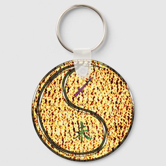 Porte-clés Sagittaire et chèvre de feu (Recto)