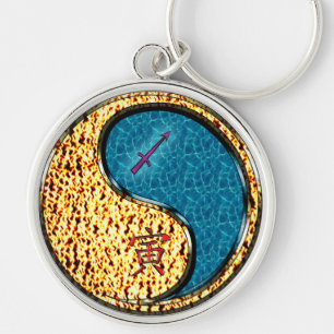 Porte-clés Sagittaire et tigre d'eau