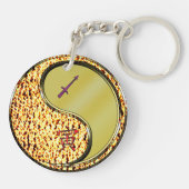 Porte-clés Sagittaire et tigre métallique (Dos)