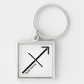 Porte-clés SAGITTARIUS, Conception abstraite du signe zodiaqu (Devant)