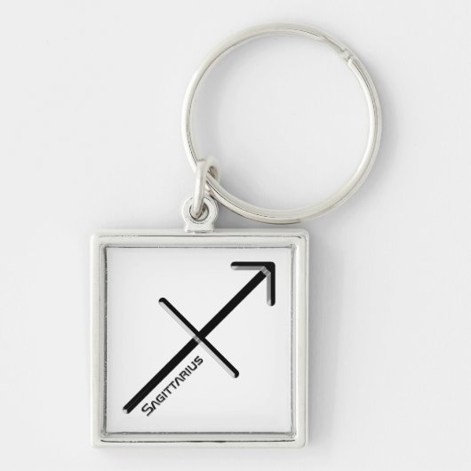 Porte-clés SAGITTARIUS, Conception abstraite du signe zodiaqu (Devant)