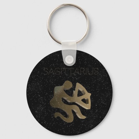 Porte-clés Sagittarius golden sign (Recto)