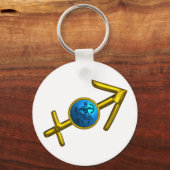 PORTE-CLÉS SAGITTARIUS, SIGNE D'ANNIVERSAIRE DE ZODIAC BLEU O (Recto)