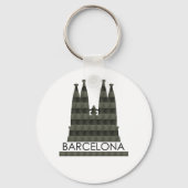 Porte-clés Sagrada Familia Barcelona Skyline (Recto)