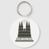 Porte-clés Sagrada Familia Barcelona Skyline (Verso)
