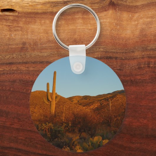 Porte-clés Saguaro Sunset I Arizona Désert Paysage (Verso)