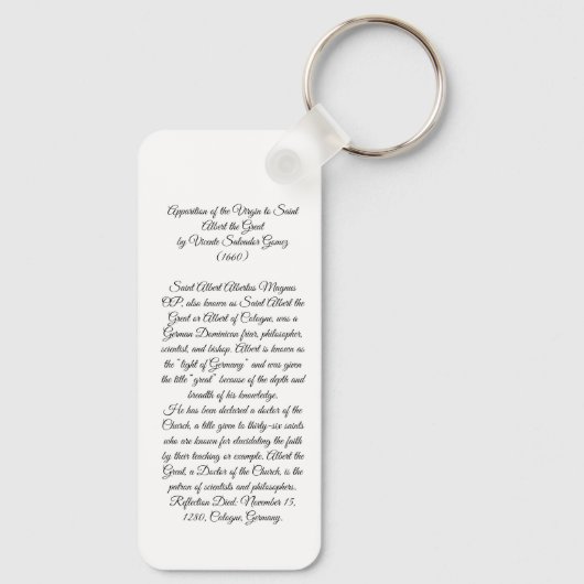 Porte-clés Saint Albert le Grand (Verso)