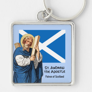 Porte-clés Saint André l'Apôtre et le drapeau de l'Ecosse