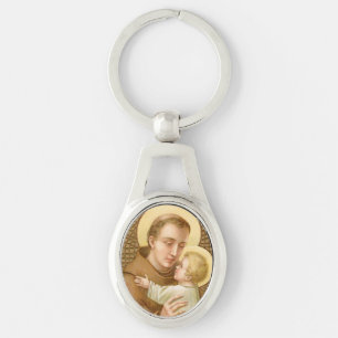 Porte-clés Saint Antoine de Padoue & Christ Enfant (JM 05) Ov