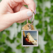 Porte-clés Saint Augustin et Saint Monica (main)