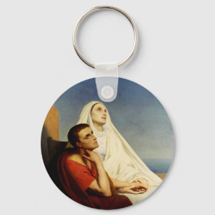 Porte-clés Saint Augustin et Sainte Monique