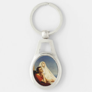 Porte-clés Saint Augustin et Sainte Monique