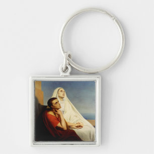 Porte-clés Saint Augustin et Sainte Monique