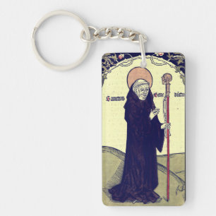 Porte-clés Saint Benoît de Nursie Patron de l'Europe Catholiq
