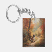 Porte-clés Saint Bernard en automne Feuilles Automne automne  (Devant gauche)
