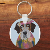 Porte-clés Saint Bernard Hippie (Verso)