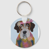 Porte-clés Saint Bernard Hippie (Verso)
