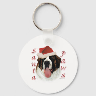 Porte-clés Saint Bernard Père Noël Paws