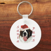 Porte-clés Saint Bernard Père Noël Paws (Recto)