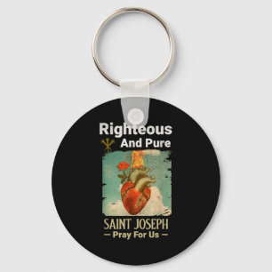 Porte-clés Saint catholique Joseph, saint patron des pères, p