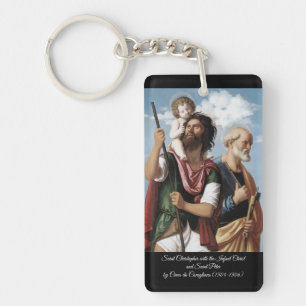 Porte-clés Saint Christopher avec le Christ enfant