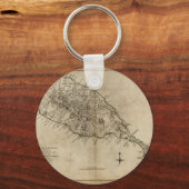 Porte-clés Saint Christopher (Saint-Kitts), carte des Caraïbe (Recto)