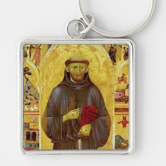 Porte-clés Saint Francis d'iconographie médiévale d'Assisi (Devant)