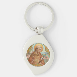 Porte-clés Saint François d'Assise (BK 002) Swirl
