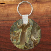 Porte-clés Saint François d'Assise Entouré d'animaux (Recto)