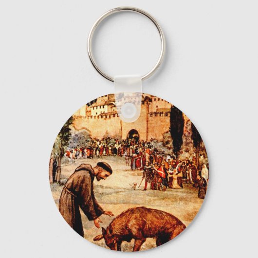 Porte-clés Saint François et le loup (Recto)