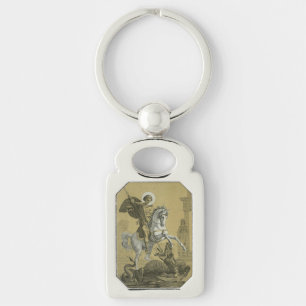 Porte-clés Saint George – Premium "Sunburst Gold" Art