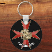 Porte-clés Saint George sur croix de Malte (Recto)