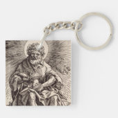 Porte-clés Saint Jean le Baptiste tenant l'agneau (Dos)