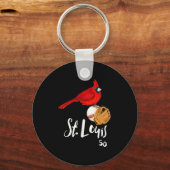 Porte-clés Saint Louis Red Cardinal Number 50 Baseball Art  (Recto)