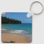 Porte-clés Saint Lucia Beach Paysage tropical (Dos)