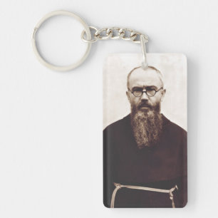 Porte-clés Saint Maximilien Kolbe prêtre catholique polonais