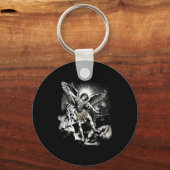 Porte-clés Saint Michael Defeating Satan Archangel Warrior (Recto)